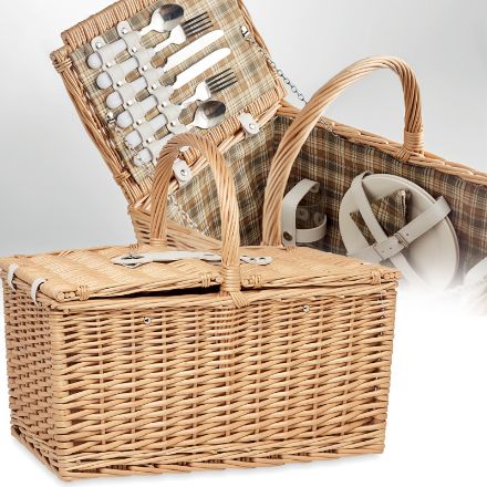 4-persoons rieten picknickmand miom
