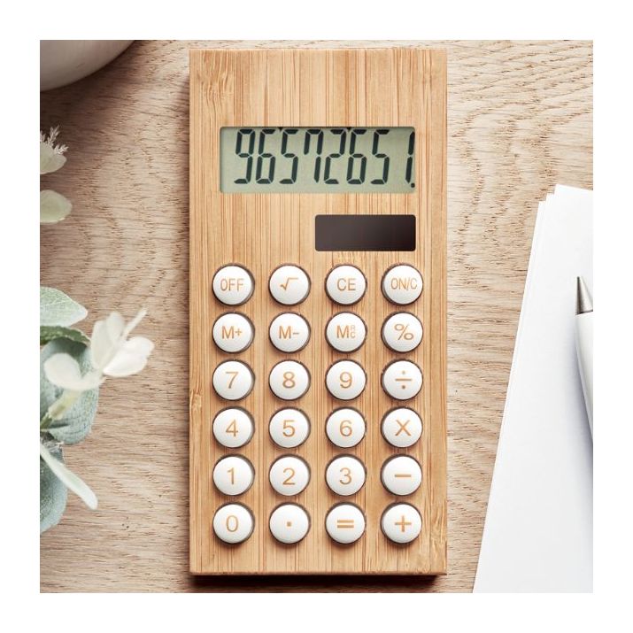 8-cijferige bamboe calculator calbum