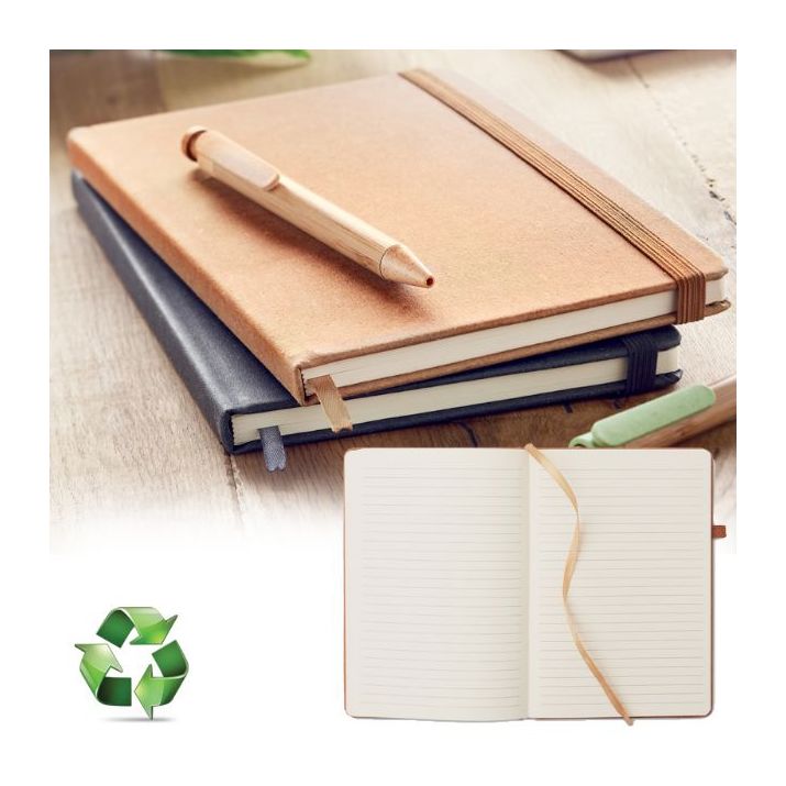 a5 notebook van recycled pu bao