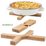 opvouwbare bamboe onderzetter