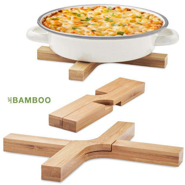 opvouwbare bamboe onderzetter