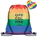 regenboog rpet trekkoordrugzak