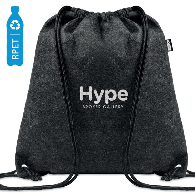 trekkoord rugzak van rpet vilt