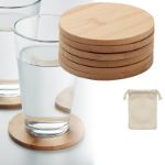 set van 6 bamboe onderzetters bayin