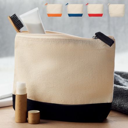 2-kleurige katoenen toilettas lind