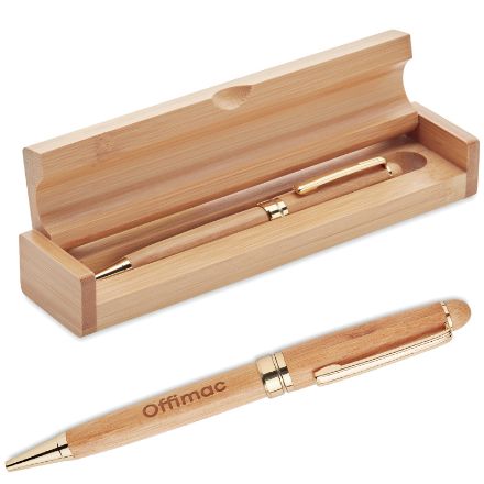 bamboe balpen in etna blauwschrijvend