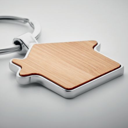 bamboe sleutelhanger huisje burnie