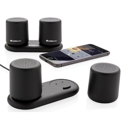 dubbele 3w speaker met inductielader