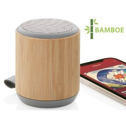 bamboe en fabric 3w draadloze speaker