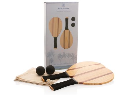 houten frescobol tennis set