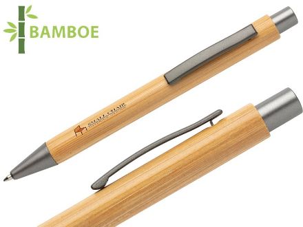 slim design bamboe pen blauwschrijvend