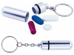 sleutelhanger met aluminium pillenhouder