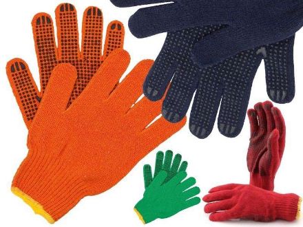katoenen handschoen met antislip