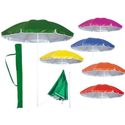 strand parasol met uv bescherming en draagtas. Tan