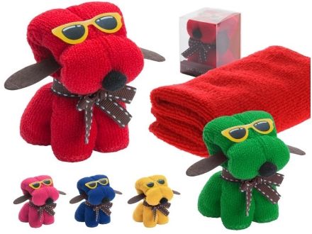 absorberende handdoek in vorm van hondje