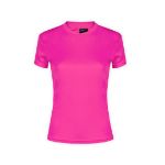dames t-shirt 100% polyester 135 gr/m2, s - fuchsia