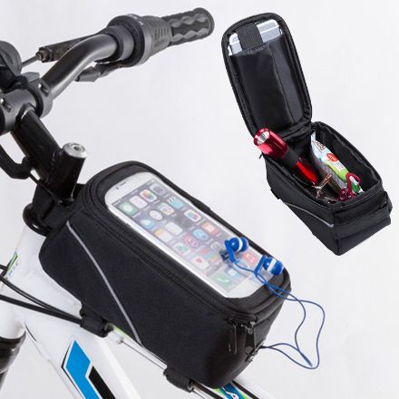 fietstas met reflecterend touch screen