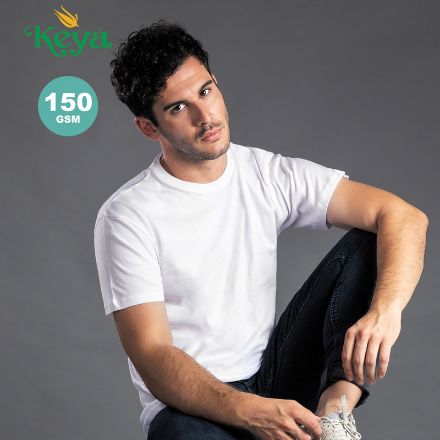 t-shirtvvolwassene wit 150 gr maten van s tot 3xl