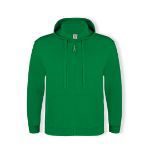 hooded sweater met rits katoen/polyester s-3xl - groen