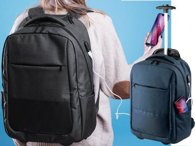 trolley laptoptas 15 inch, met usb verbinding