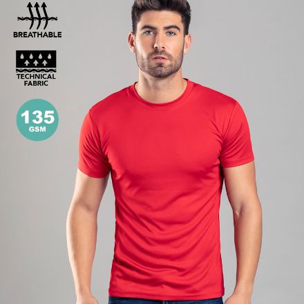 t-shirt volwassene polyester 135 gr. maten s-xxl