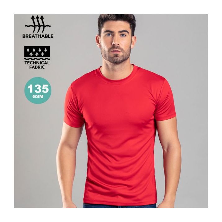 t-shirt volwassene polyester 135 gr. maten s-xxl