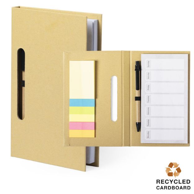 plakmemo-blokje van gerecycleerd karton kendil