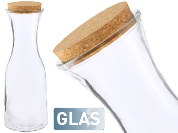 glazen karaf met kurken deksel lonpele 1000 ml