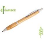 pen patrok van bamboe/tarwestro blauwschrijvend