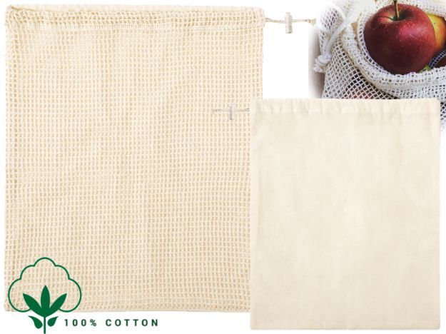 katoenen mesh bag tolmen 120 gr/m2