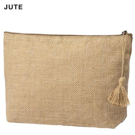 toilettas van gelameerde jute lindak