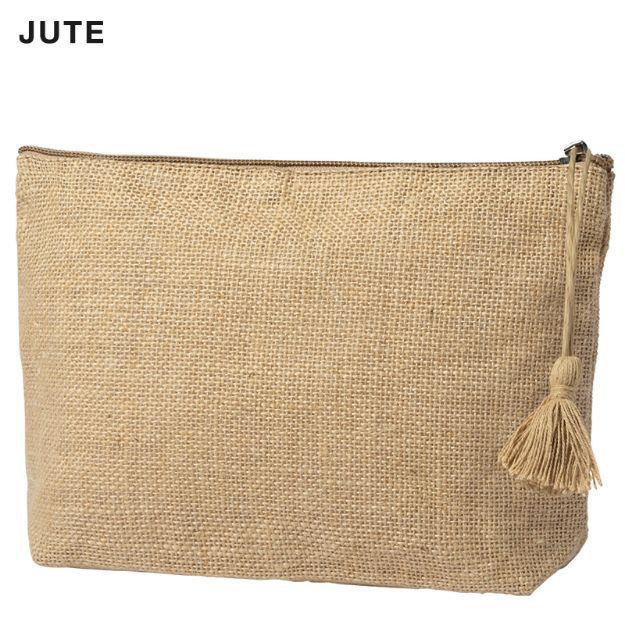 toilettas van gelameerde jute lindak