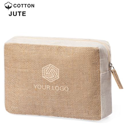 toilettas van jute en katoen ringok