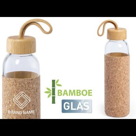 fles vn glas en bamboetrupak 500 ml