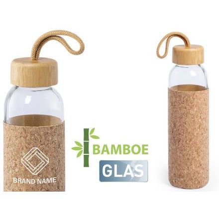 fles vn glas en bamboetrupak 500 ml