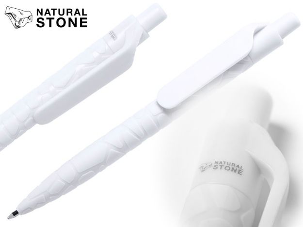 eco pen van natuursteen zircon blauwschrijvend