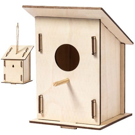 vogelhuisje van 4 mm dik hout pecker
