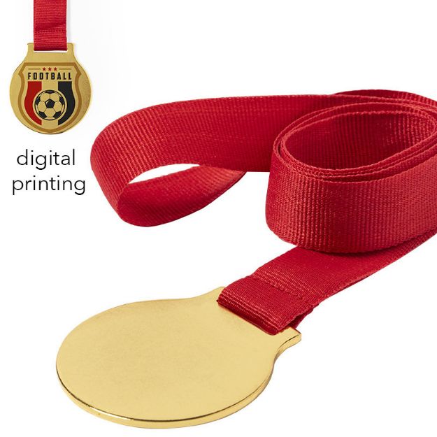 metalen medaille met polyester band maclein