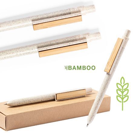 pennenset van bamboe en tarwe stro bruneok
