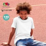 wit kinder t-shirt katoen 140 gr.fruit of the loom