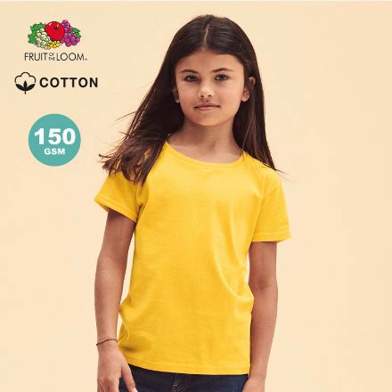 kleuren kinder t-shirt 150 gr fruit of the loom Ic