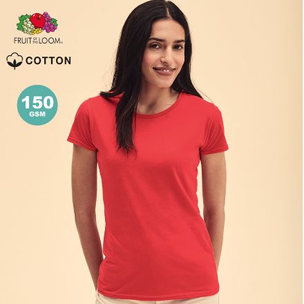 dames t-shirt katoen 150 gr. fruit of the loom