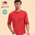 t-shirt 150 gr lange mouwen fruit of the loom