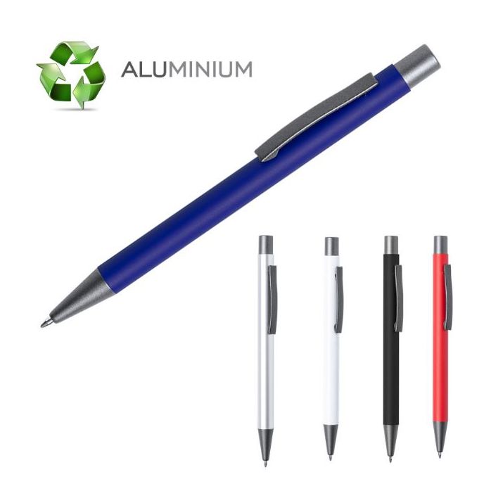 pen brincio recycled aluminium, blauwe inkt