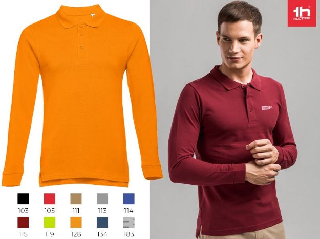 thc bern polo lange mouwen heren 210 gr katoen