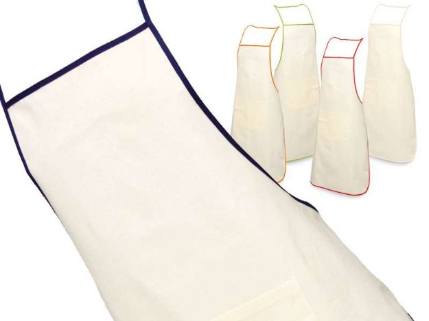 katoenen schort met voorvak