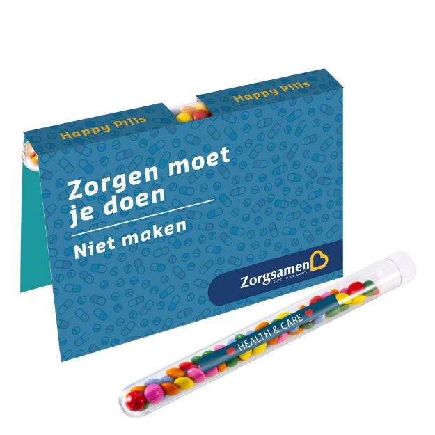 kaart met reageerbuisje custom made