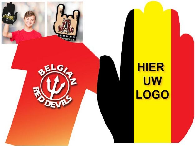 zwaaihandje eenzijdig all over bedrukt custom