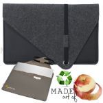 recycled vilt en appel leder laptoptas 14 inch
