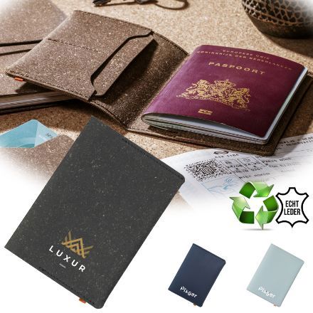 recycled leder paspoorthoesje